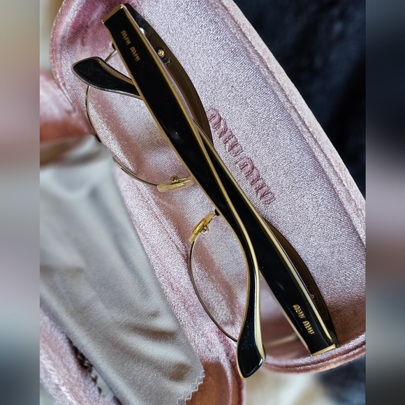 MIU MIU Glasses Classy Elegant Luxury Frames And Pink Velour Case 👓 - Picture 7 of 9